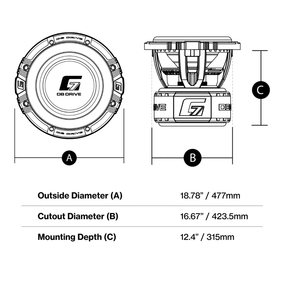 G7 18.1 : 18" Dual 1-Ohm Subwoofer