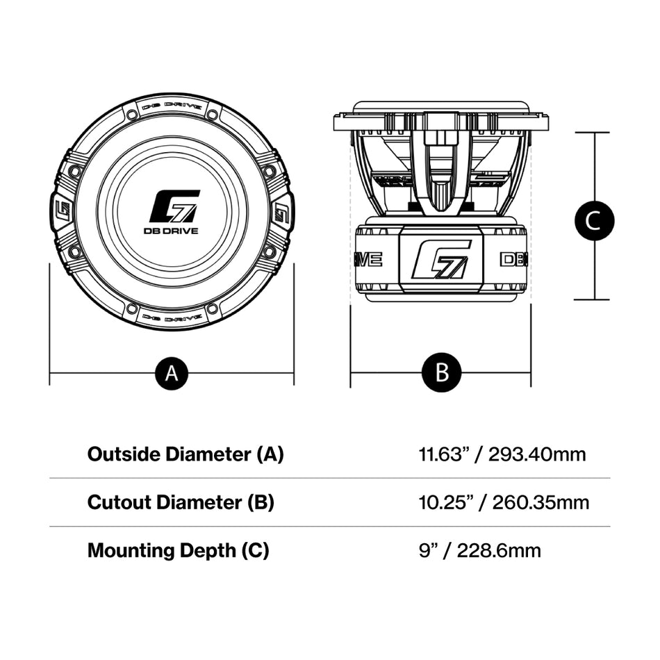 G7 10.1 : 10" Dual 1-Ohm Subwoofer